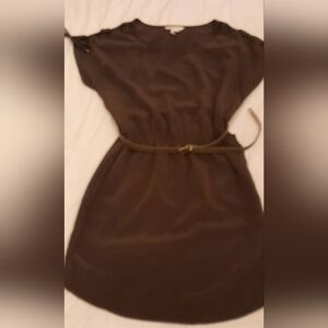 BCBGeneration Scoop Neck Above the Knee Dress, Size Md, Olive Green